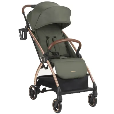 Carucior cu pliere automata KikkaBoo Joy Army Green foto