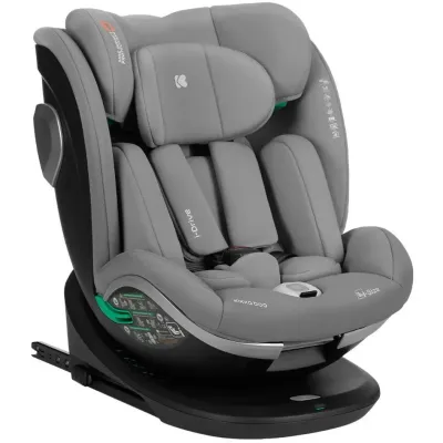 Вращающееся автокресло с изофиксом KikkaBoo i-Drive Light Grey, 40-150 см foto