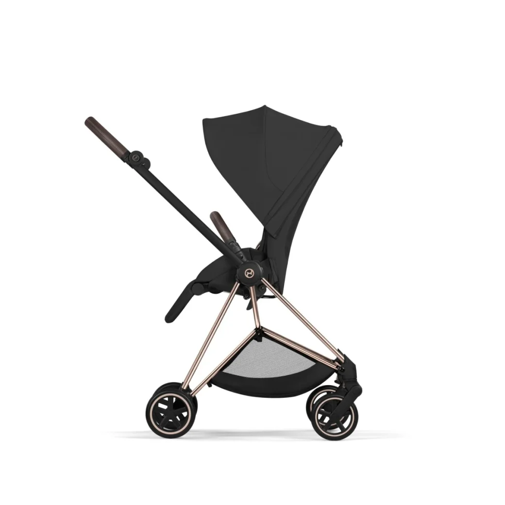Carucior Cybex Mios 2 in 1 editia Platinum 2026 Sepia Black cadru rose gold