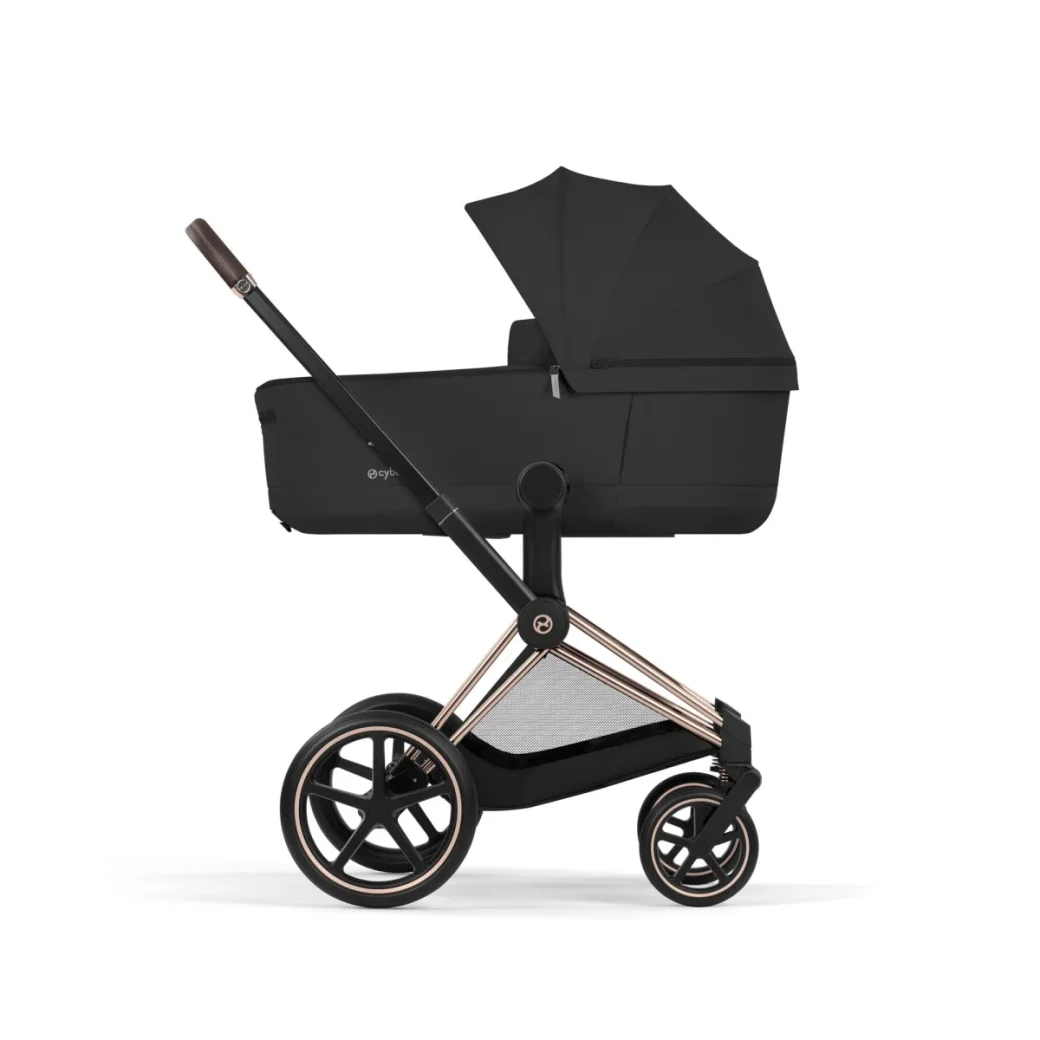 Carucior 2 in 1 Cybex Priam V colectia Platinum 2026 - Sepia Black, șasiu Rose Gold