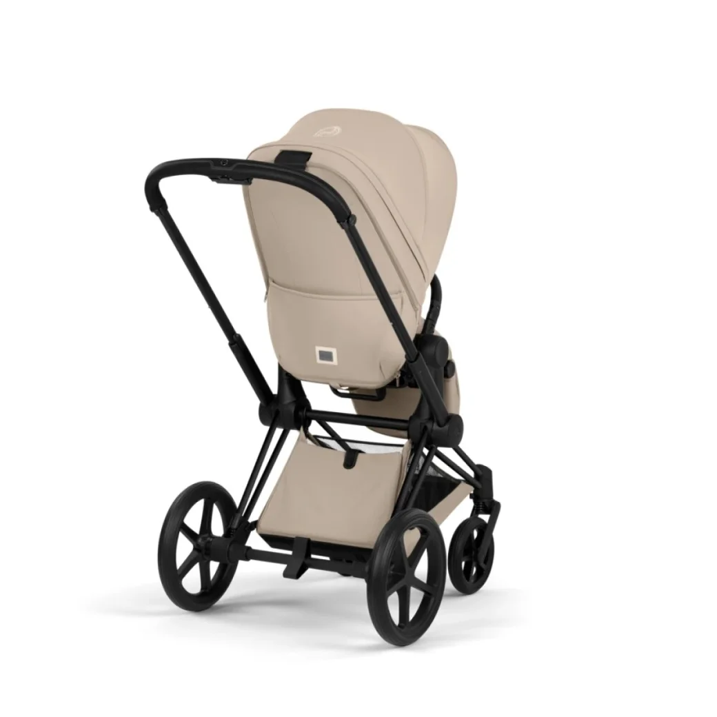 Carucior 2 in 1 Cybex Priam V colectia Platinum 2026 Cozy Beige cadru Matt Black