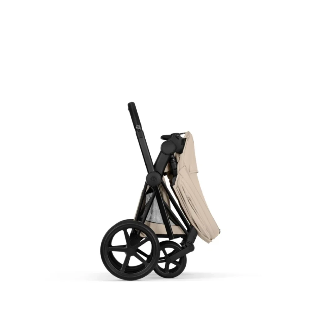 Carucior 2 in 1 Cybex Priam V colectia Platinum 2026 Cozy Beige cadru Matt Black