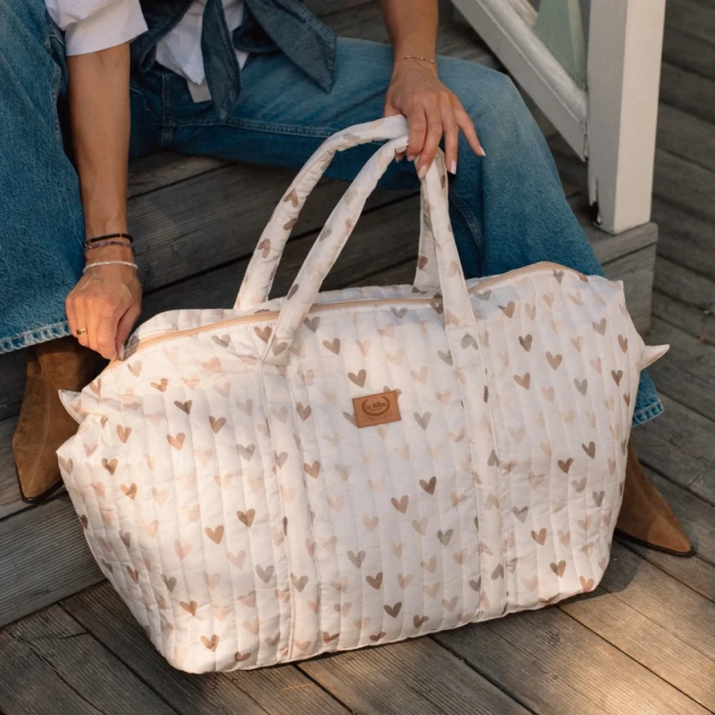 La Millou Geanta Weekend Bag Nylon HEARTBEAT BEIGE