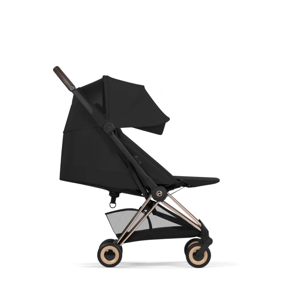 Ультракомпактная коляска Cybex Coya Platinum 2026 Rose Gold Sepia Black