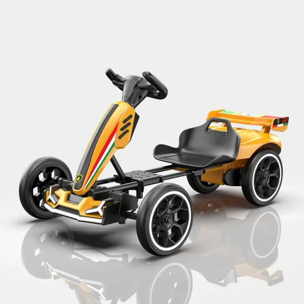 Kart electric pentru copii cu telecomandă, galben