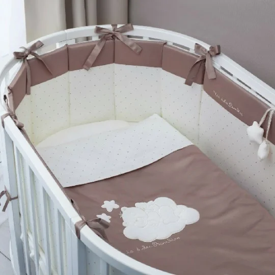 Lenjerie de pat pentru copii Perina Bambino Oval (BBO6.5-125х75) Cappuccino