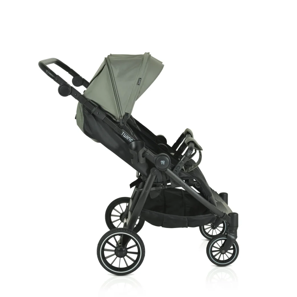 Moni Cărucior pentru gemeni TwinGo Mineral - Green