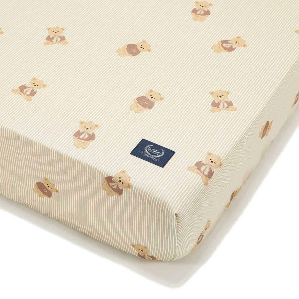 Fitted Cotton Bedsheet with elastic BABY BEAR