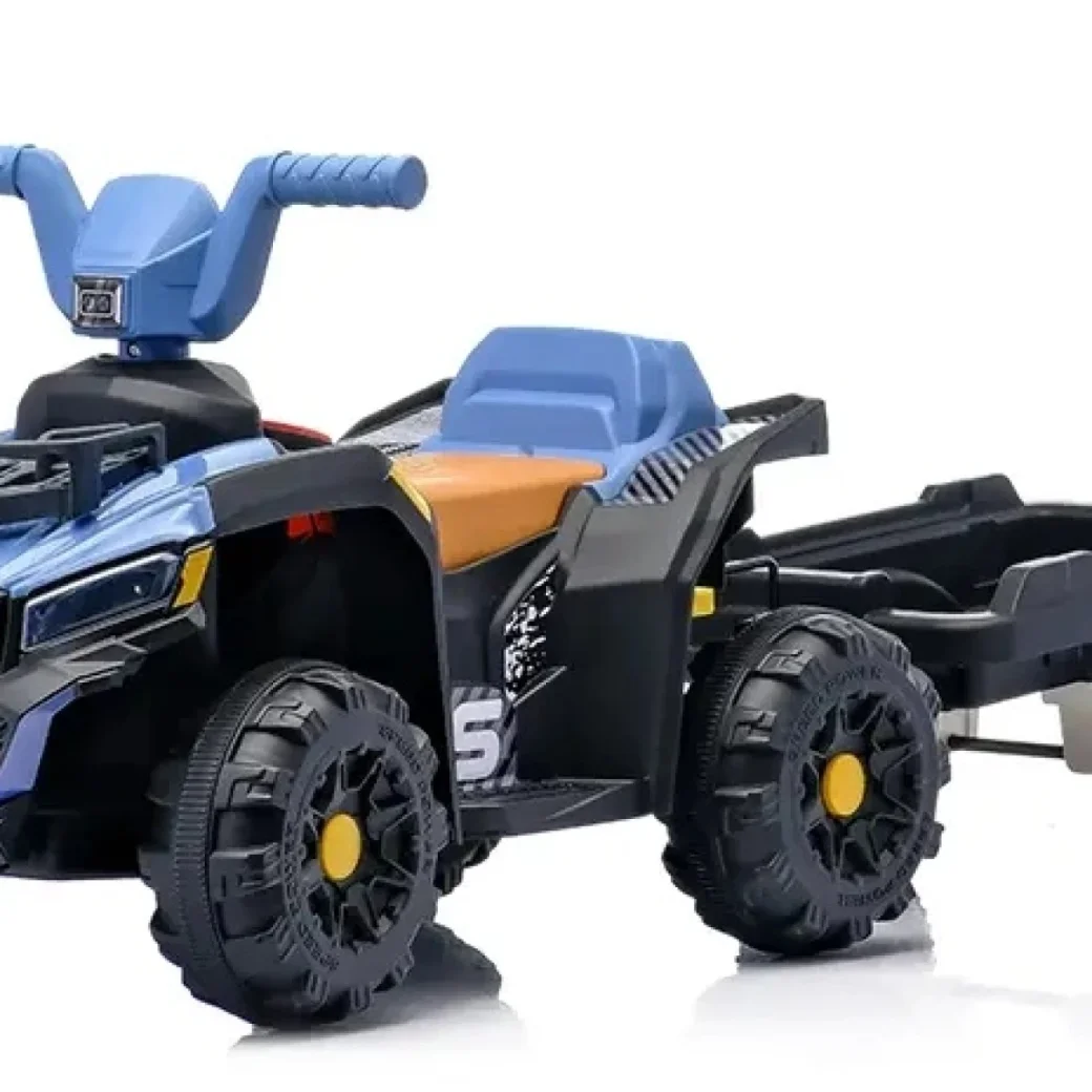 ATV electric pentru copii cu remorcă