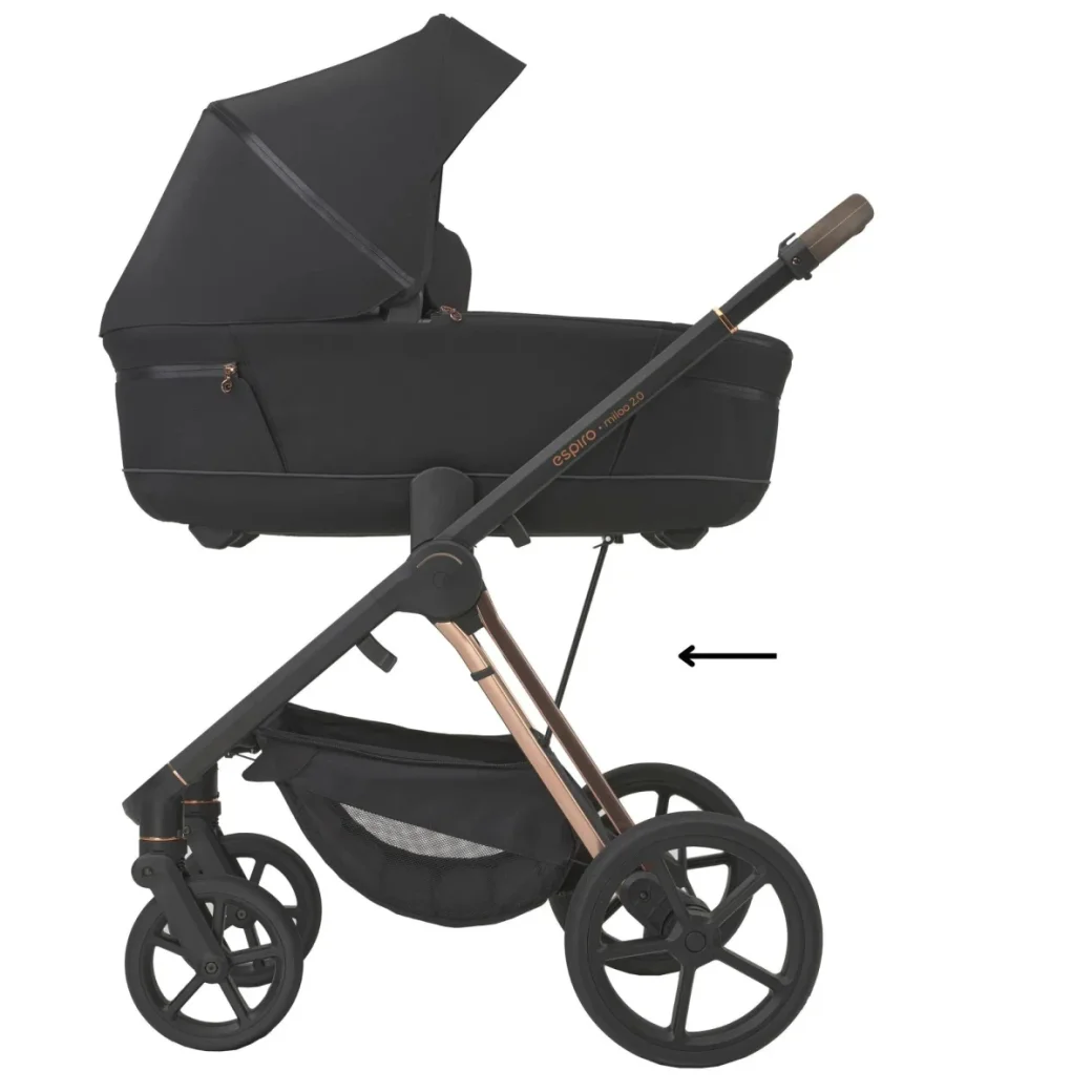 Espiro Miloo 2.0 — Cărucior 2în1 Premium Elegant - Diamond black