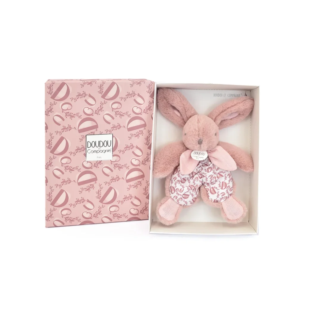 Игрушка-комфортер «Кролик» Doudou® розовый, 18 см