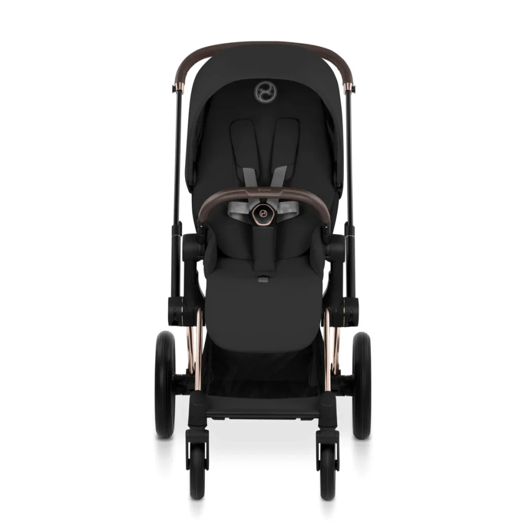 Carucior 2 in 1 Cybex Priam V colectia Platinum 2026 - Sepia Black, șasiu Rose Gold