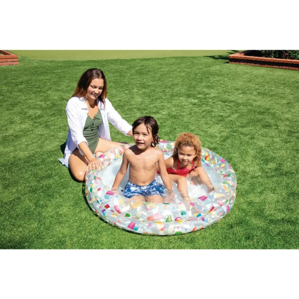 Детский надувной бассейн Ice Pop с мячом и кругом, 122×25 см, 150 л, от 2 лет, Intex