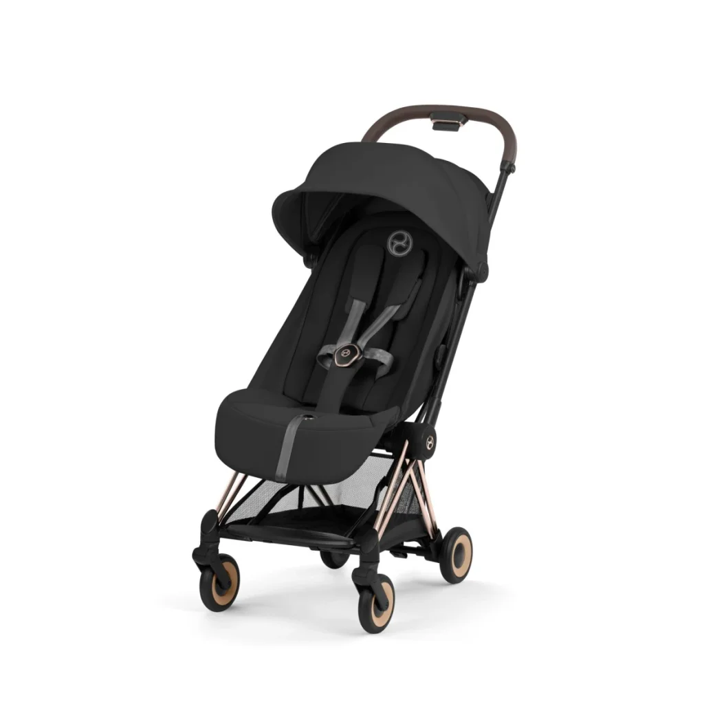 Ультракомпактная коляска Cybex Coya Platinum 2026 Rose Gold Sepia Black
