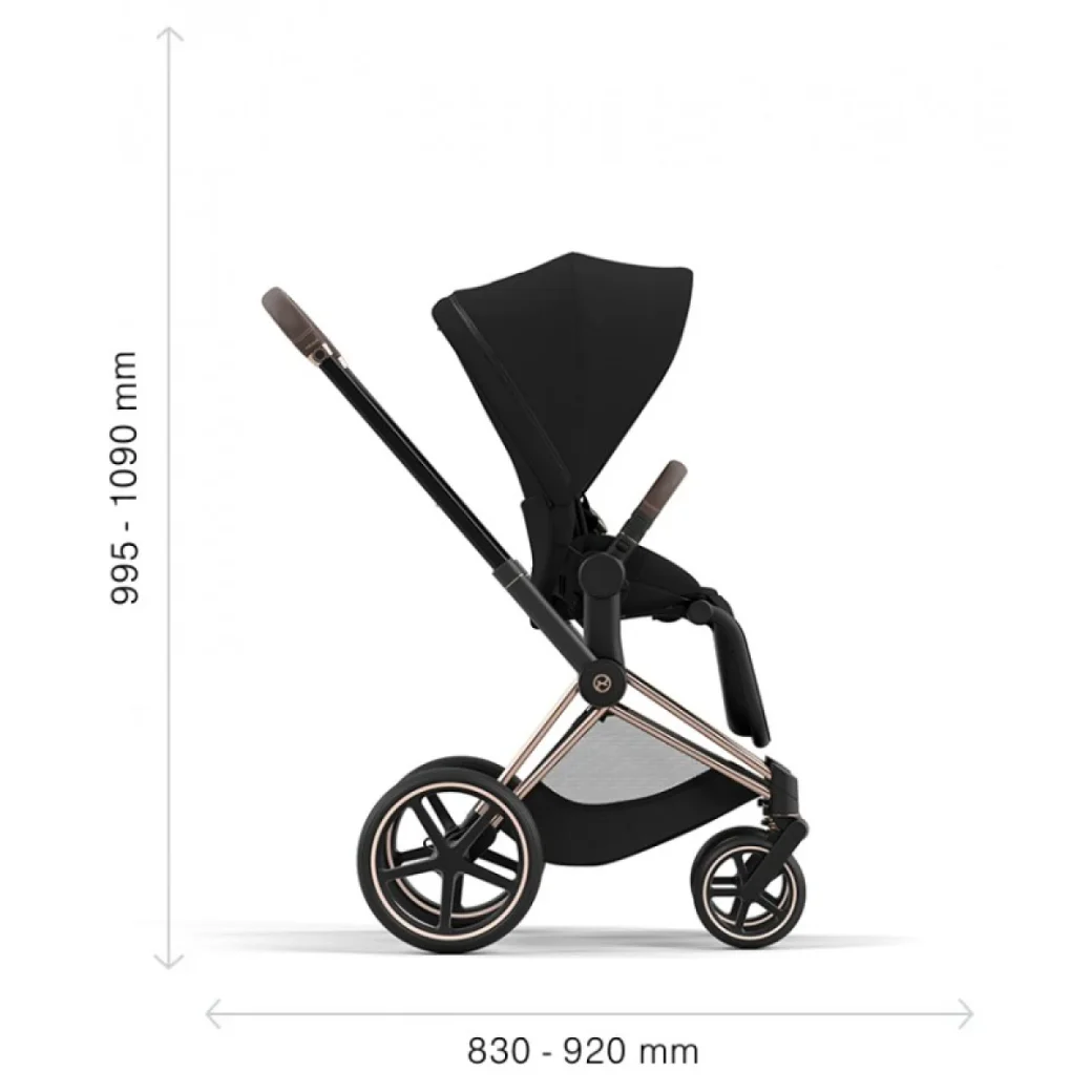 Cărucior 2 în 1 Cybex Priam Mirage Grey, șasiu Matt Black - Preț, Recenzii și Cumpărare Online