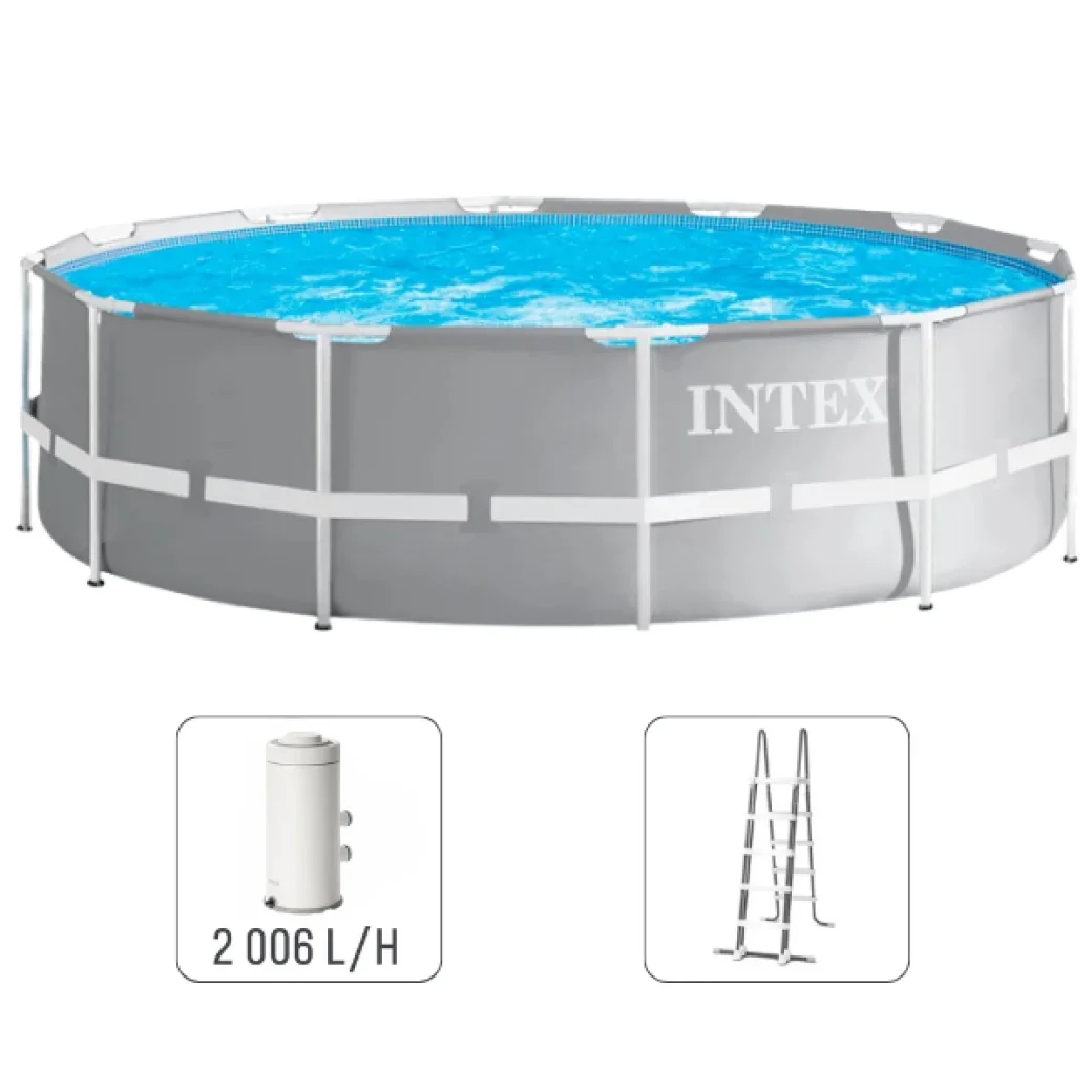 INTEX Piscină PRISM FRAME PREMIUM 366х99сm, 8592L cadru metalic, cu pompă de filtrare - Preț, Recenzii și Cumpărare Online