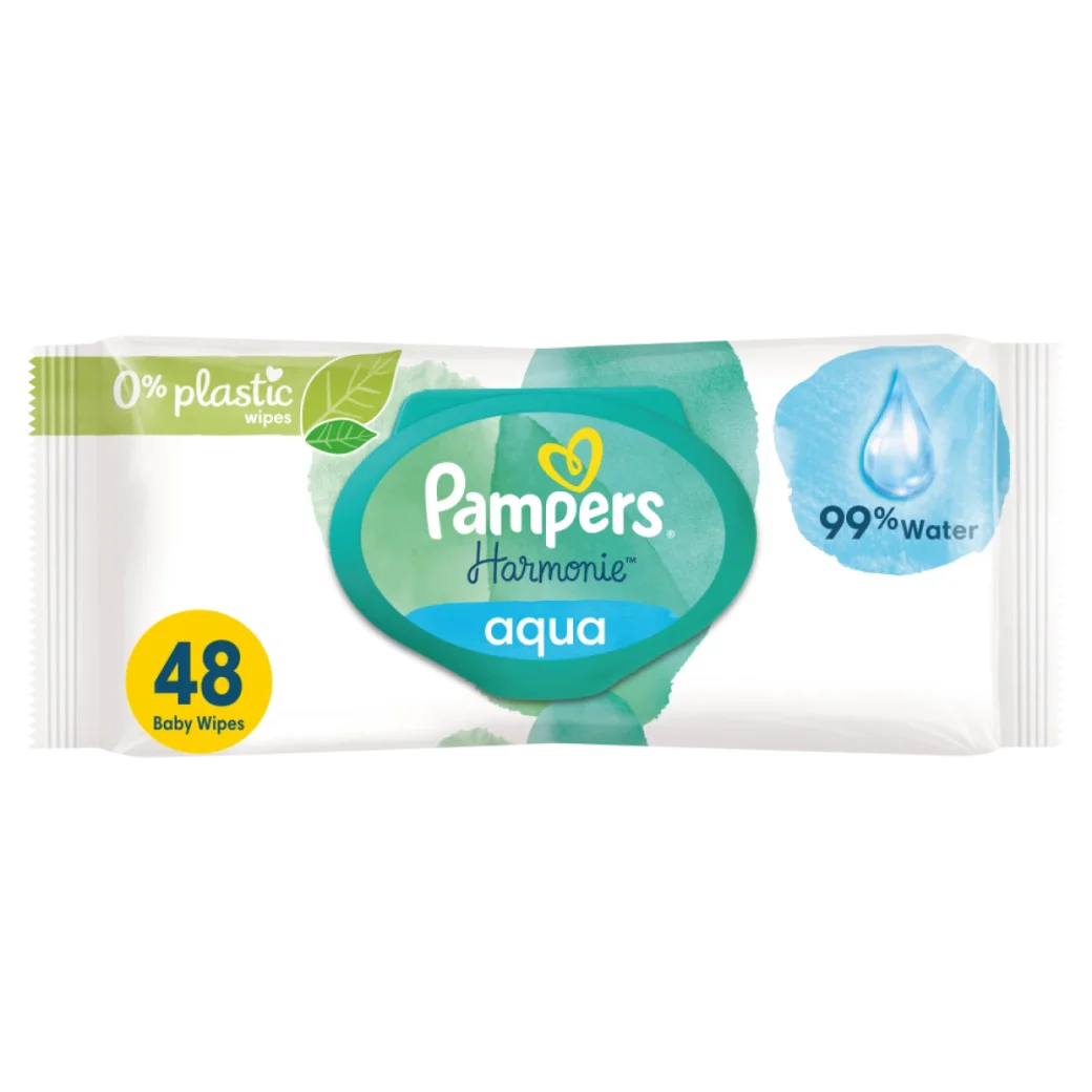Servetele umede Pampers Harmonie Aqua, 48 buc.