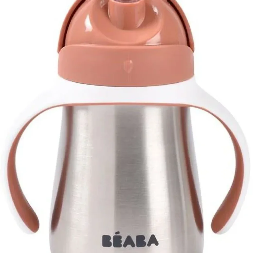 Поильник С Трубочкой Из Тритана Beaba  250 Ml Terracotta