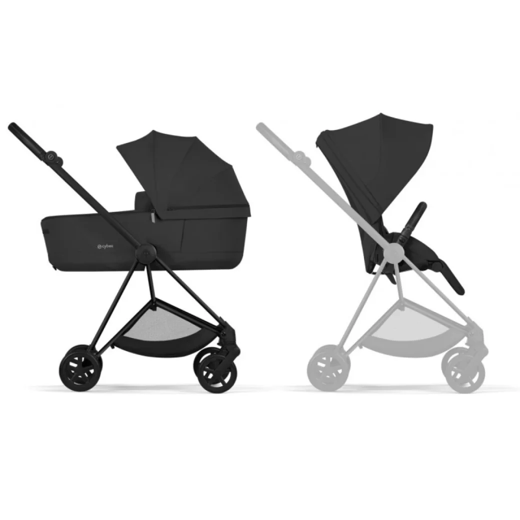 Коляска 2 в 1 Cybex Mios, коллекция Platinum 2026, Sepia Black, рама Matt Black