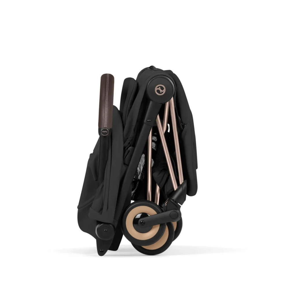Ультракомпактная коляска Cybex Coya Platinum 2026 Rose Gold Sepia Black