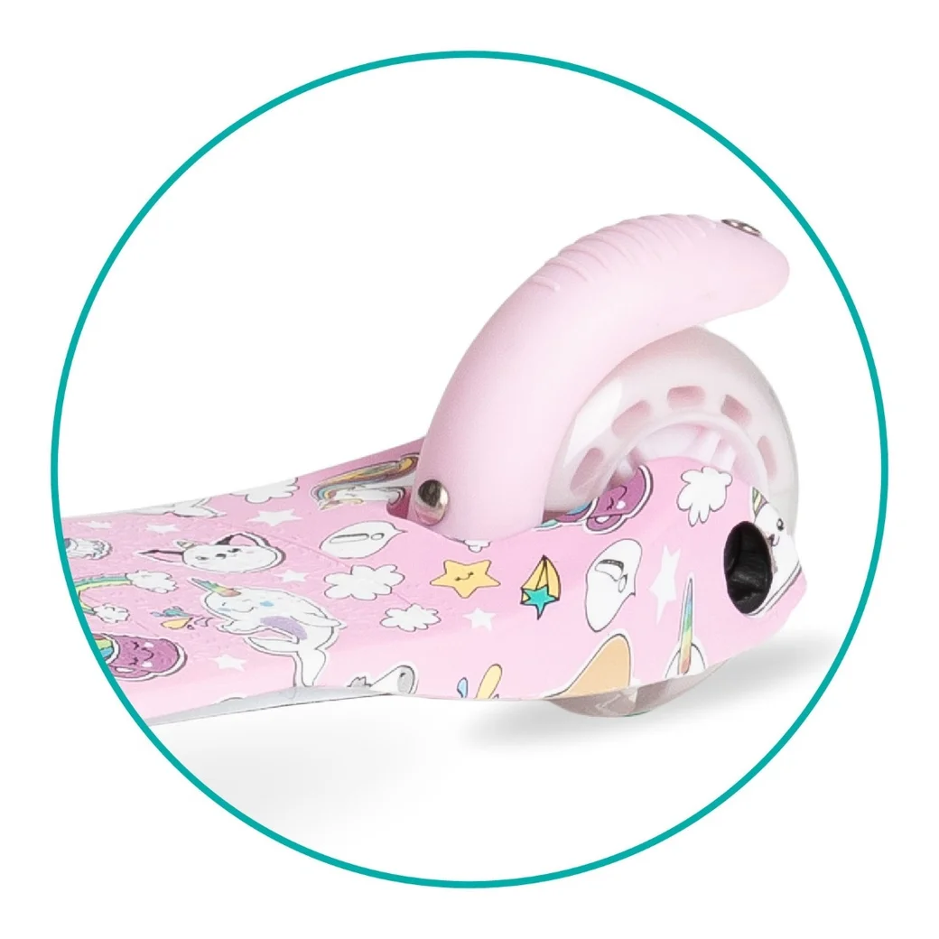 Trotineta cu LED QKIDS AMIS ROZ