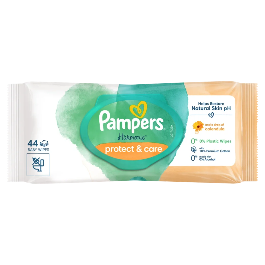 Влажные салфетки Pampers Harmonie Protect&Care, 44 шт.