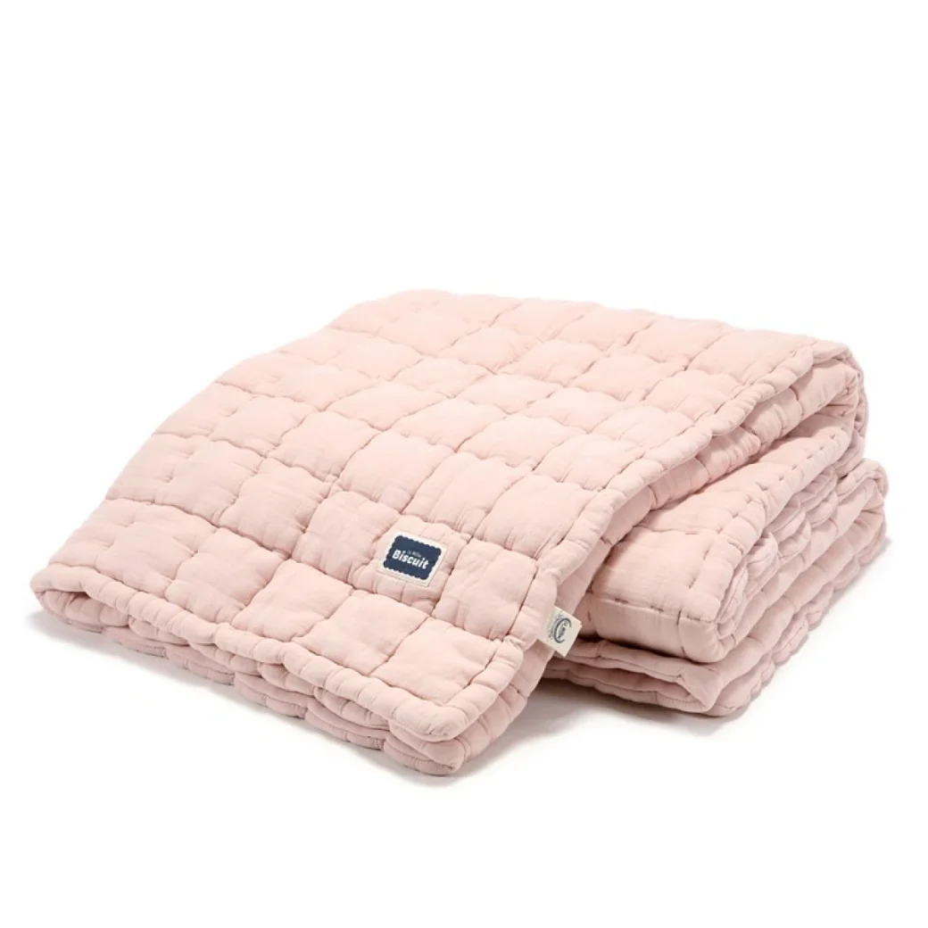 La Millou Одеяло из муслина Biscuit Collection M 75×95 — POWDER PINK