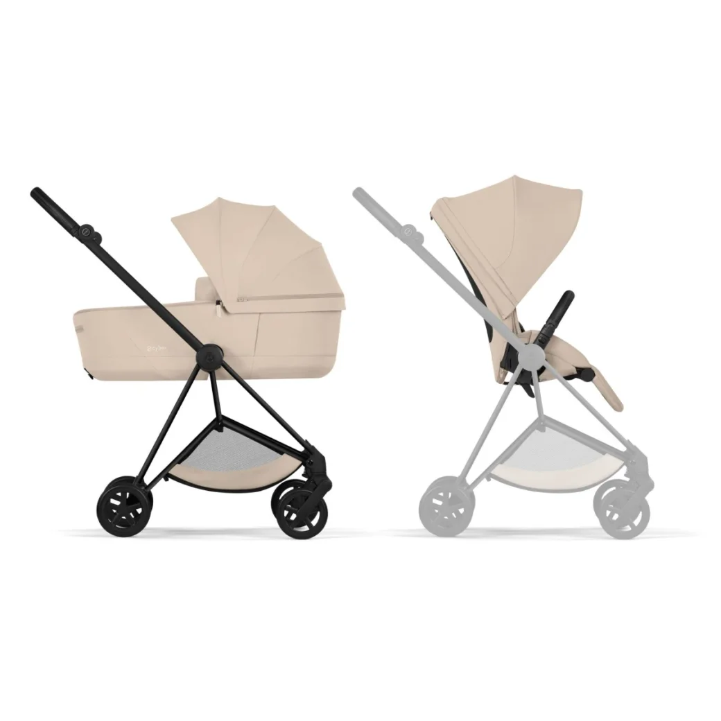 Коляска 2 в 1 Cybex Mios, коллекция Platinum 2026, Cozy Beige, рама Matt Black