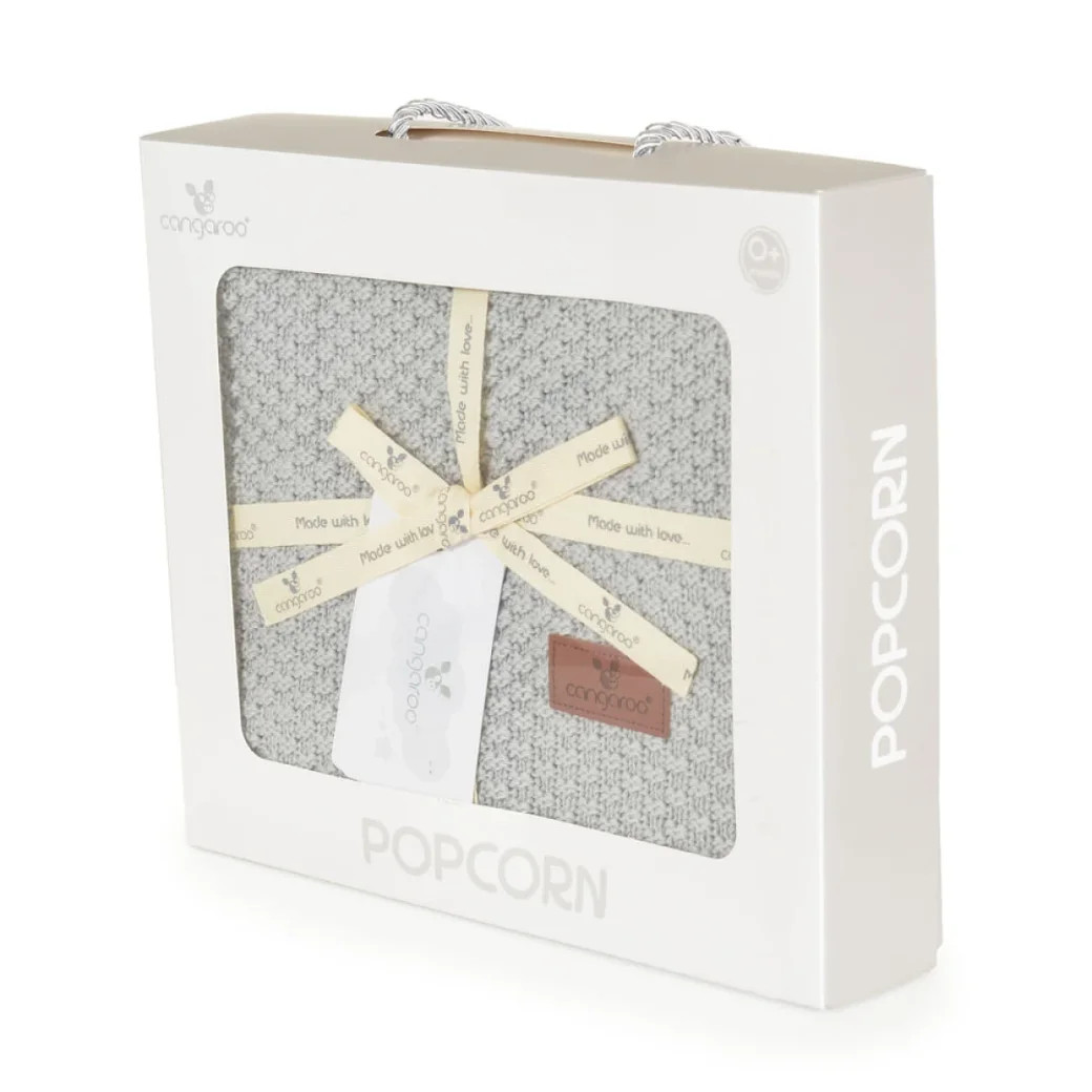 Moni Pătură pentru bebeluși 80x100 cm Popcorn gri