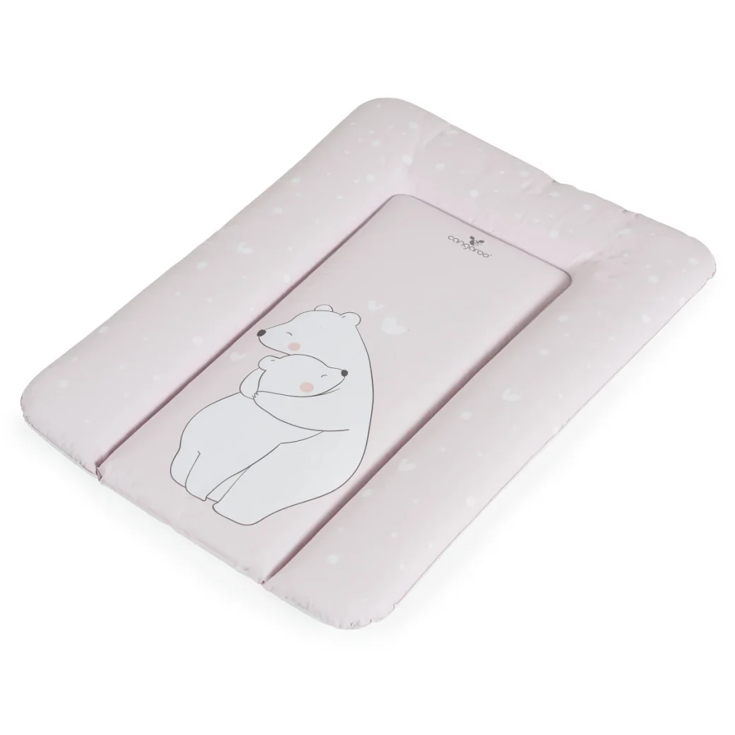 Moni Мягкий пеленальный мат 50x70 - Bears Pink