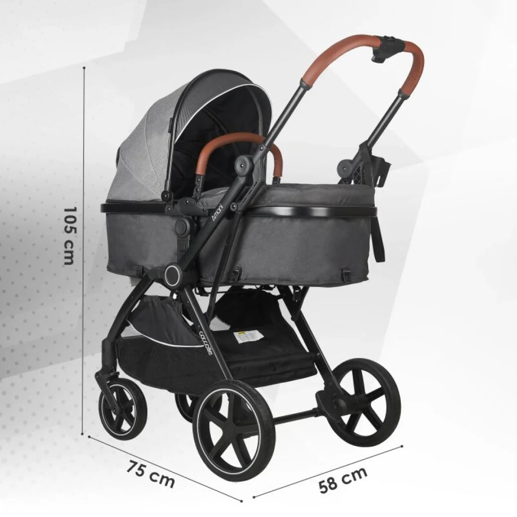 Carucior transformabil 3in1 Coccolle Amani iSize - Anthracite
