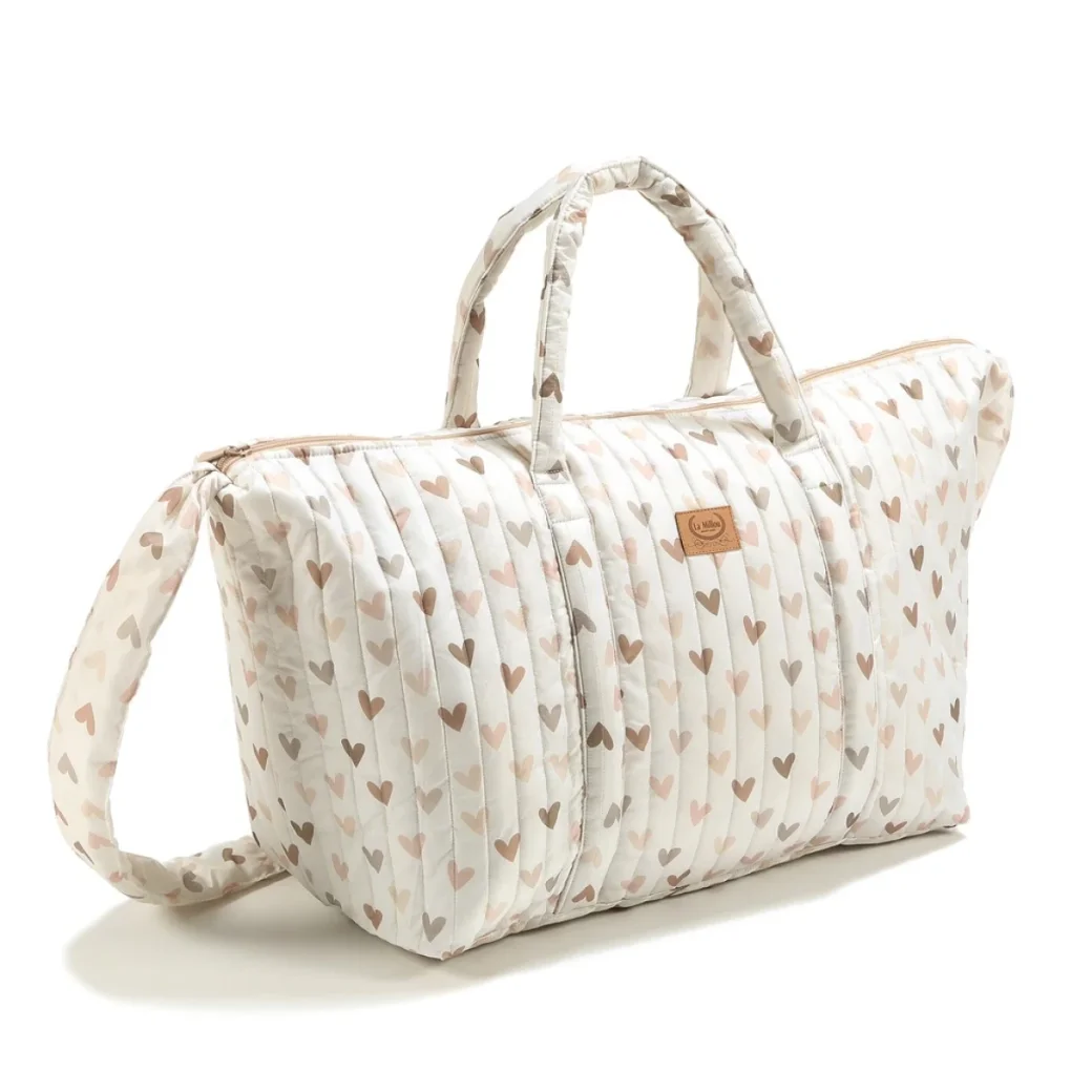 La Millou Geanta Weekend Bag Nylon HEARTBEAT BEIGE