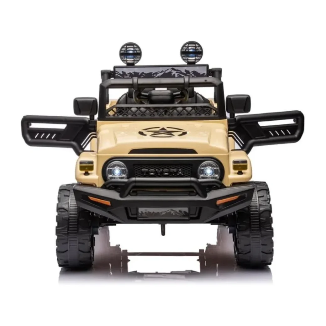 Mașină electrică pentru copii Toyota FJ Cruiser cu telecomandă, roți EVA, 12V, Khaki