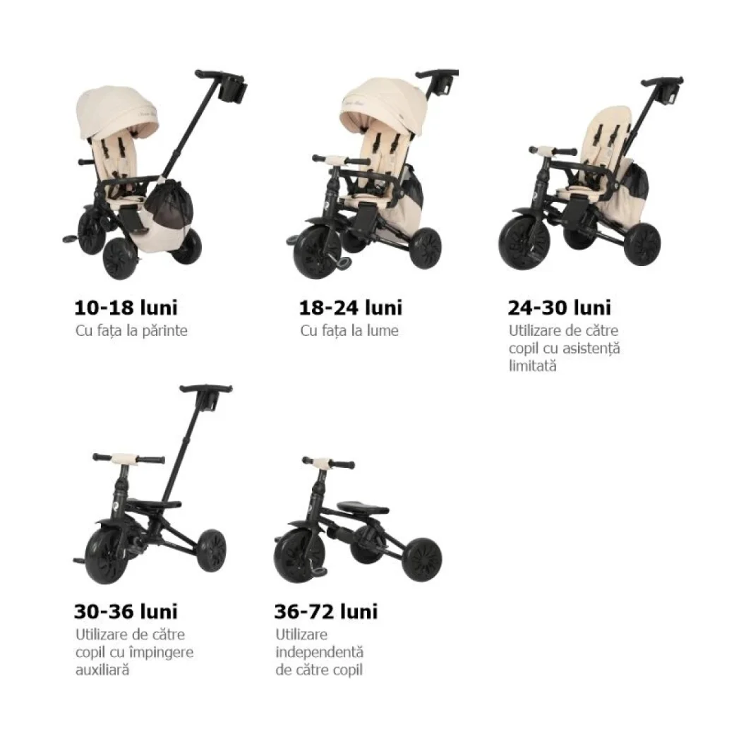 Qplay Трёхколёсный велосипед ультраскладной Nova MAX - Beige