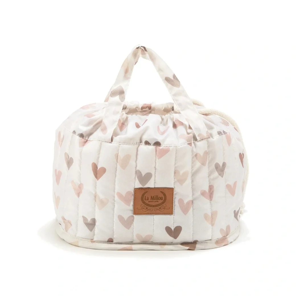 La Millou Органайзер для подгузников из нейлона HEARTBEAT BEIGE