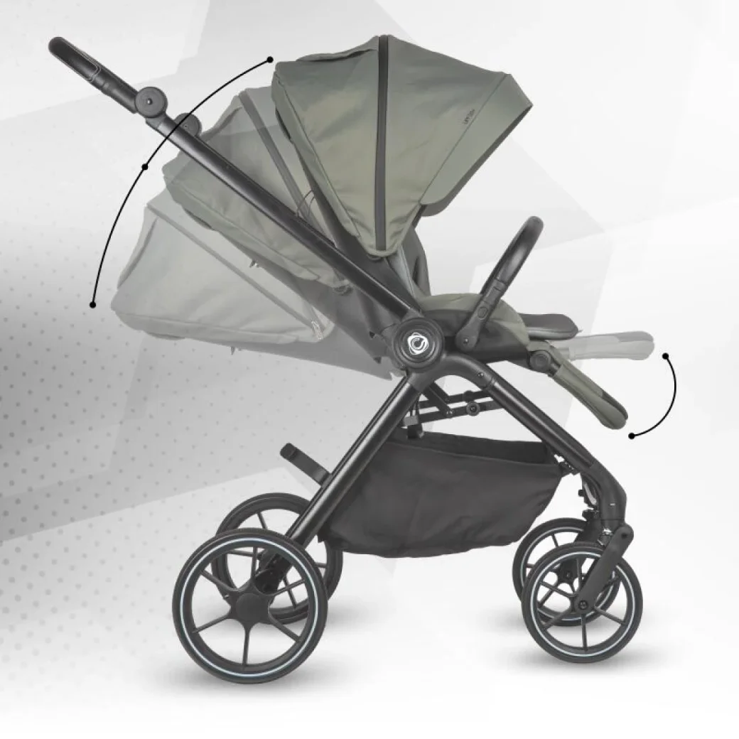 Коляска модульная 3в1 Coccolle Serry Moss green + автокресло iSize Coccolle Knox Greystone