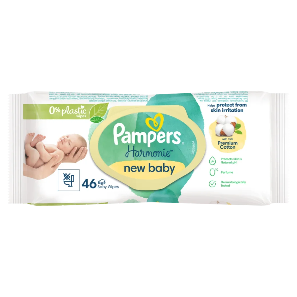 Servetele umede Pampers Harmonie New Baby, 46 buc.