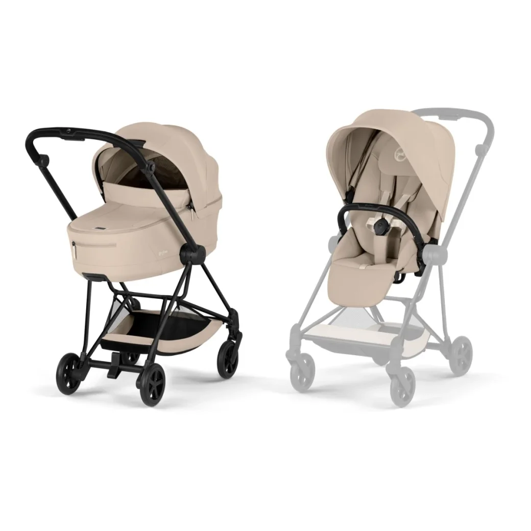 Коляска 2 в 1 Cybex Mios, коллекция Platinum 2026, Cozy Beige, рама Matt Black