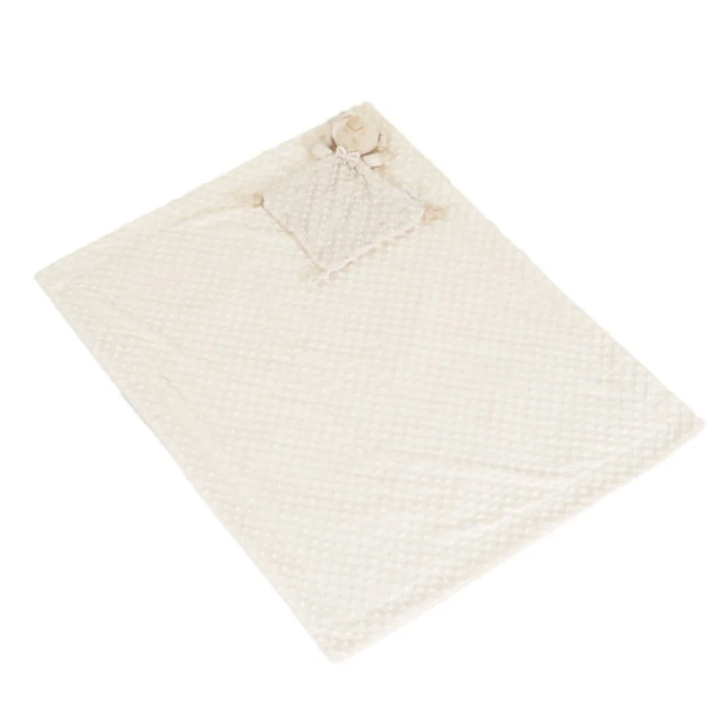 Детский плед 75x100 см с игрушкой Moni Bennie Beige