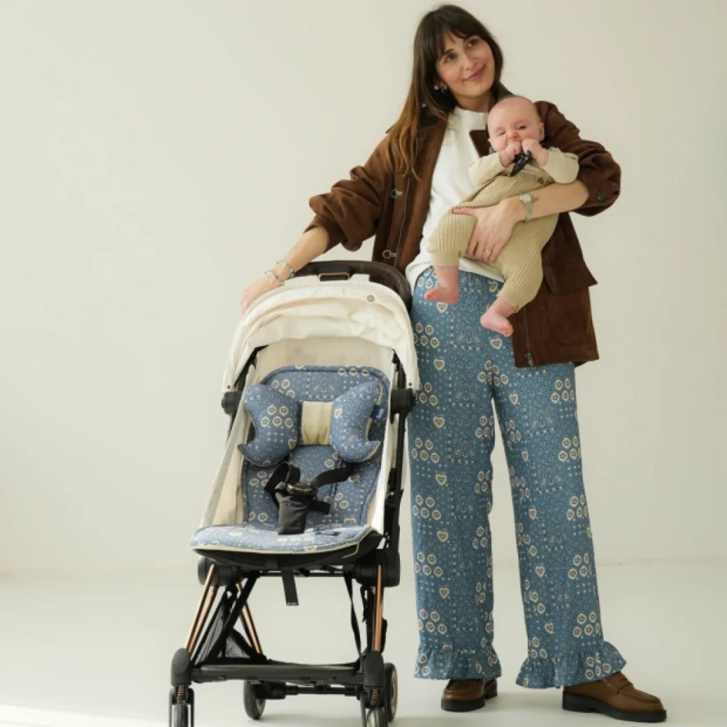 Saltea pentru cărucior LAMILLОU din bumbac și catifea Multi – BEBE MIGNON VANILLA