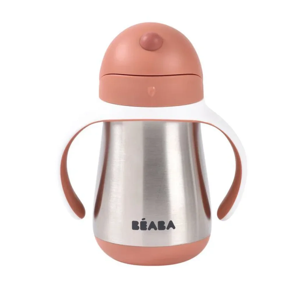 Поильник С Трубочкой Из Тритана Beaba  250 Ml Terracotta