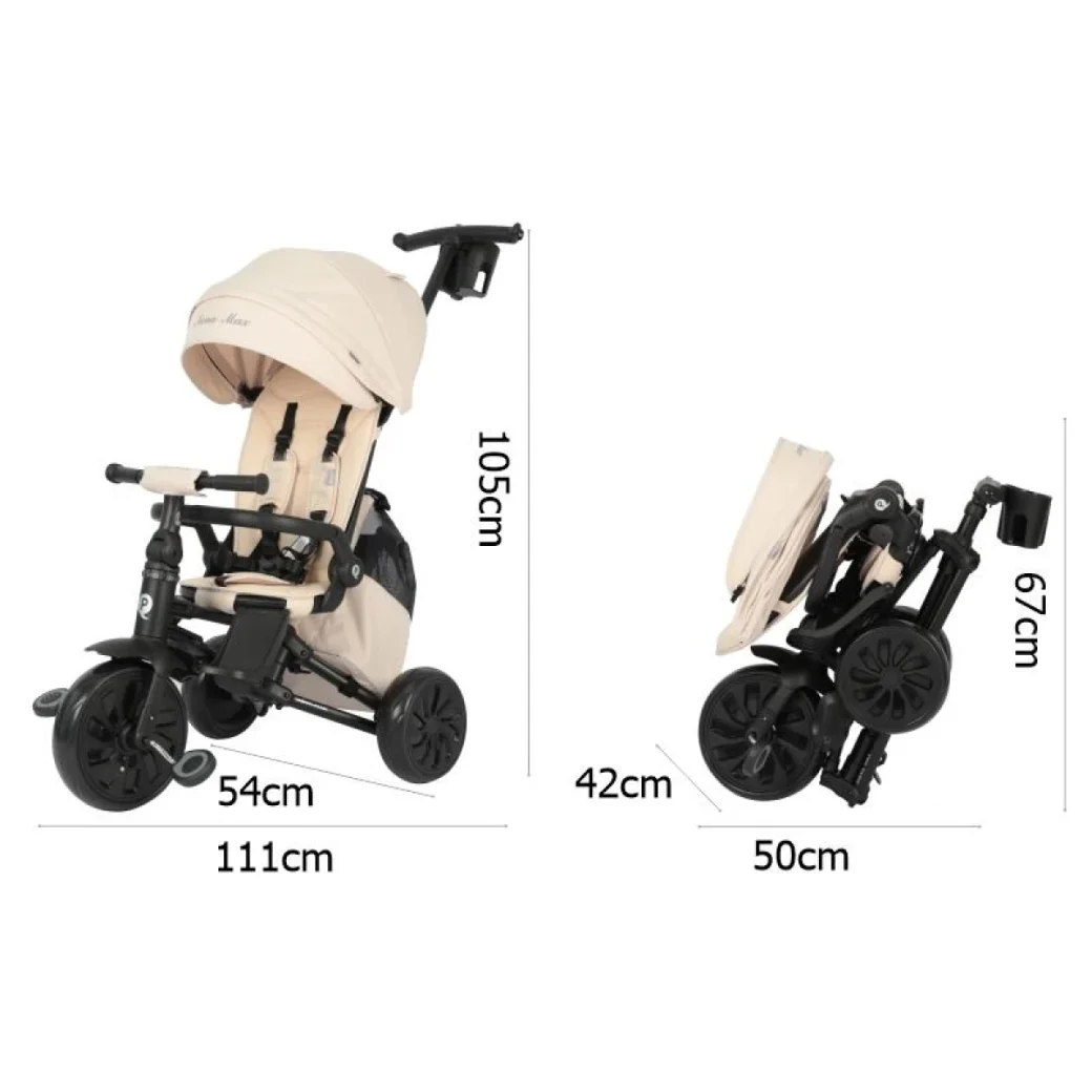 Qplay Трёхколёсный велосипед ультраскладной Nova MAX - Beige