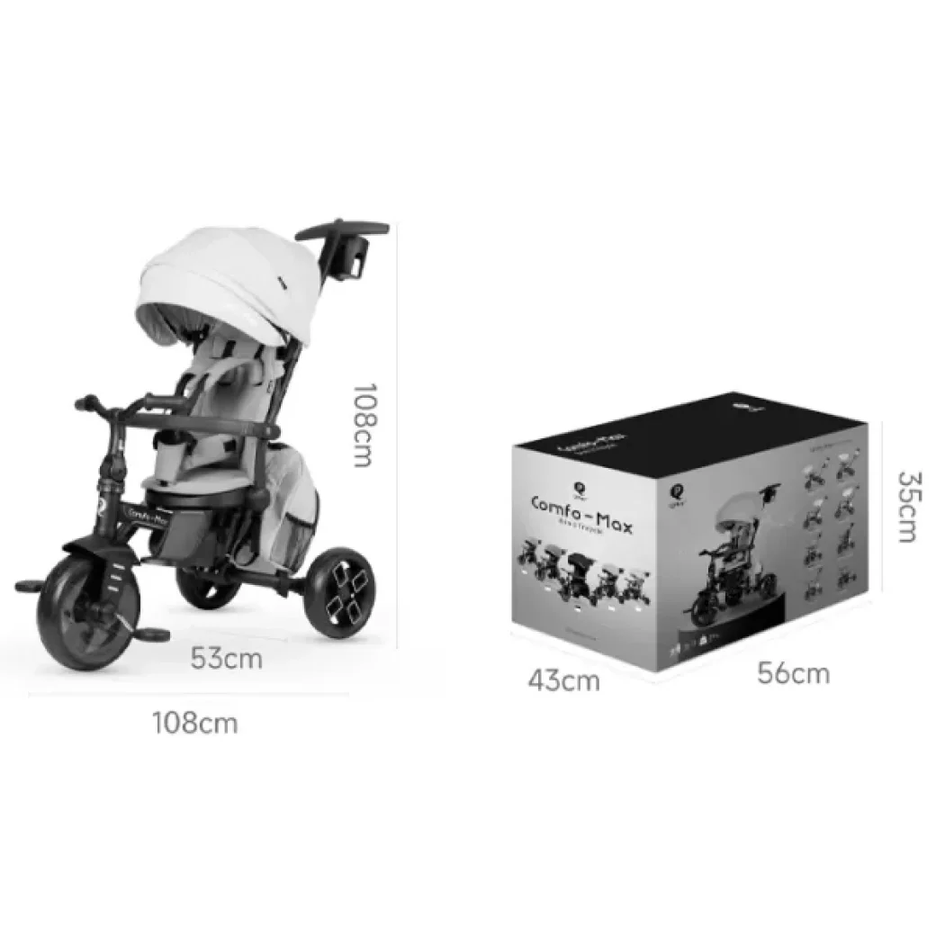Bicicletă copii Qplay Comfo Max Coffee