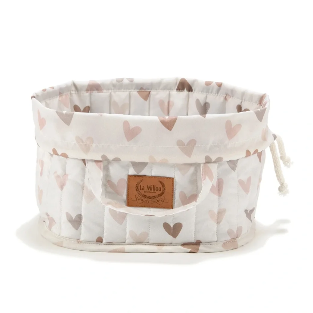 La Millou Органайзер для подгузников из нейлона HEARTBEAT BEIGE