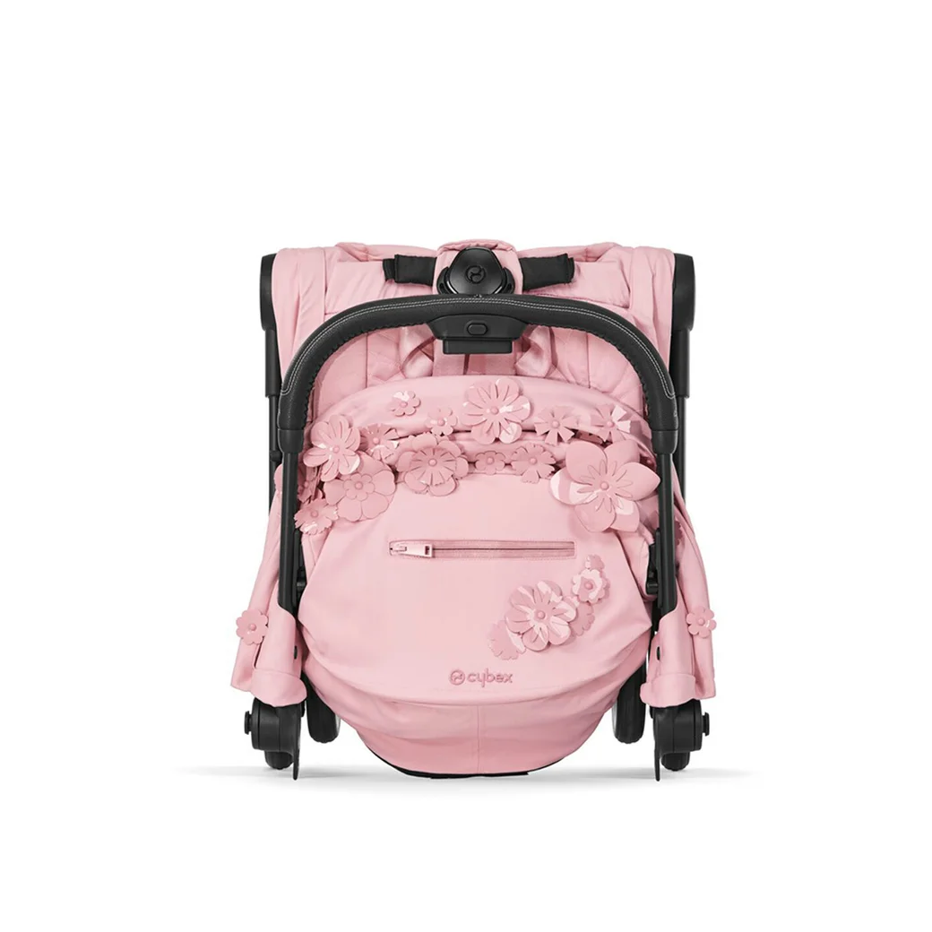 Cybex Coya – Simply Flowers Pink cadru matt black