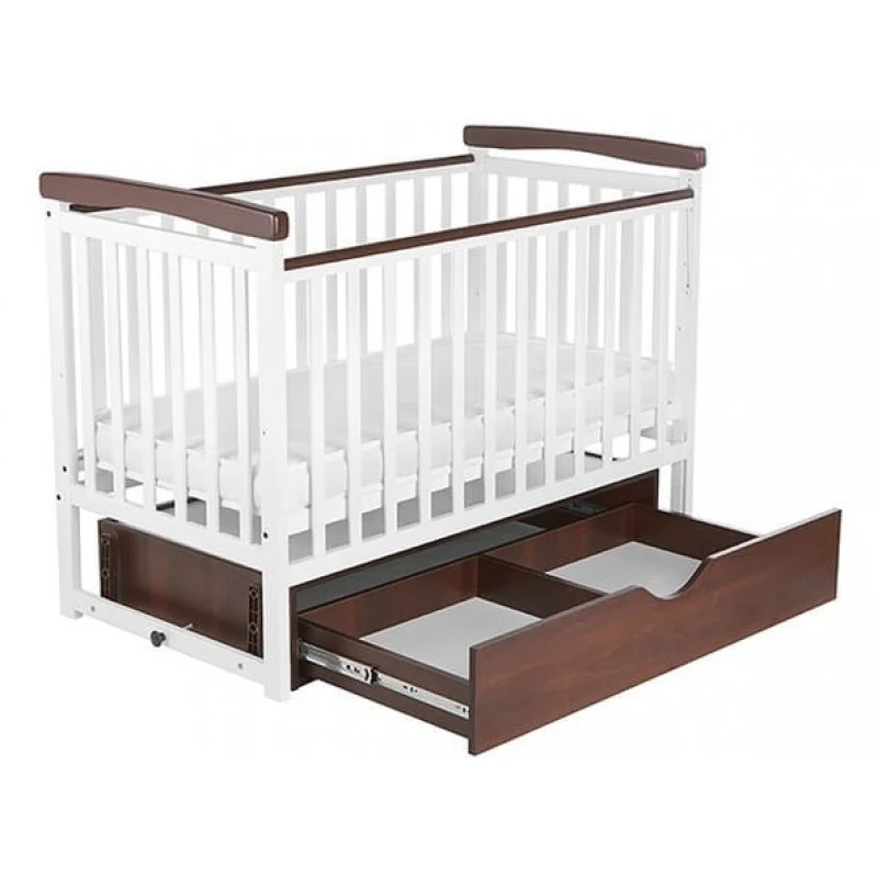 Pătuţ Eucalyptus Charlene-Combi Premium (DS-301) Alb/Nucă