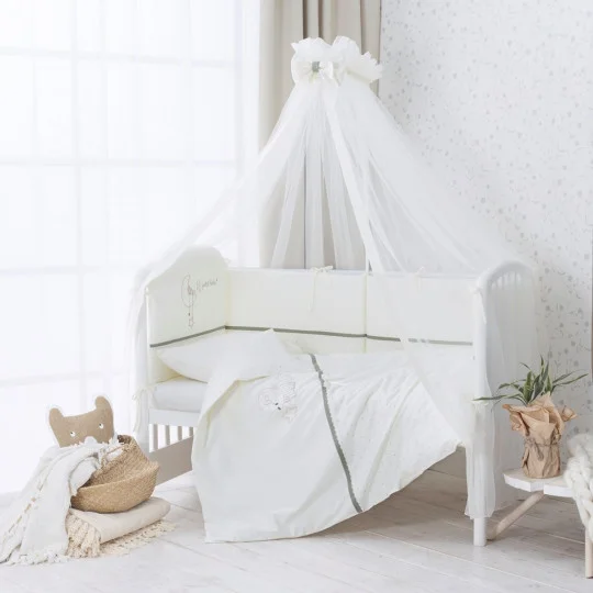 Lenjerie de pat pentru copii Perina Le petit bebe (PB6-01.1) Olive
