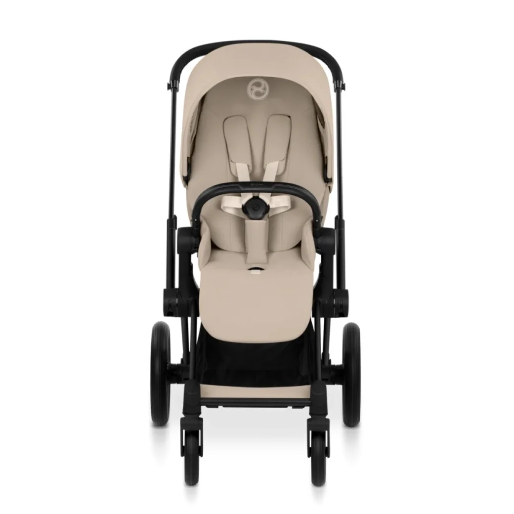 Carucior 2 in 1 Cybex Priam V colectia Platinum 2026 Cozy Beige cadru Matt Black