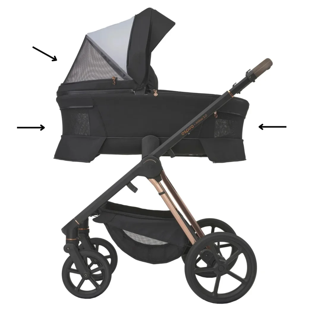 Espiro Miloo 2.0 — Cărucior 2în1 Premium Elegant - Cappuccino