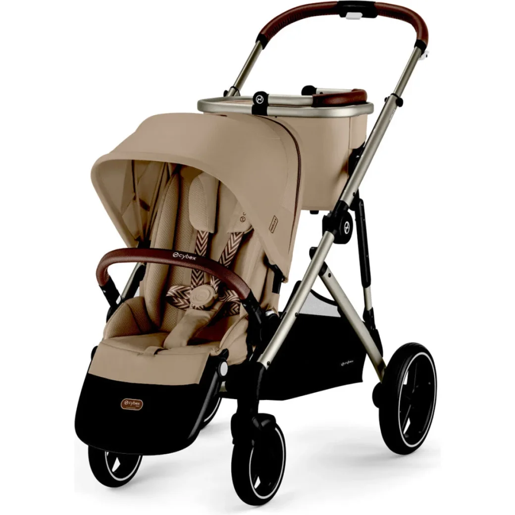Коляска для близнецов Cybex Gazelle S — Chocolate Brown